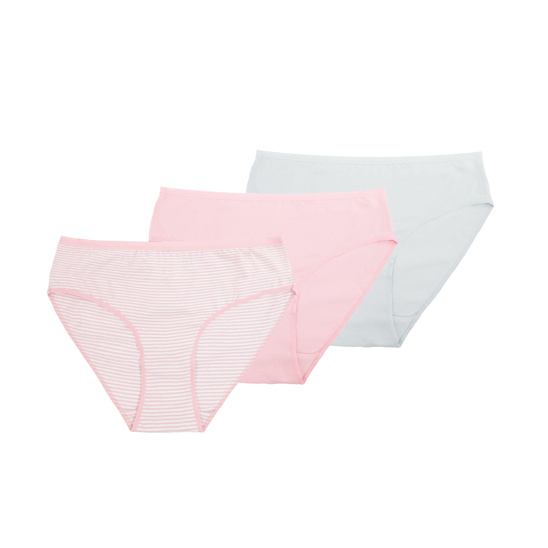 Damen-Bikinislip-3er-Pack-BW-EL-uni-gestreift