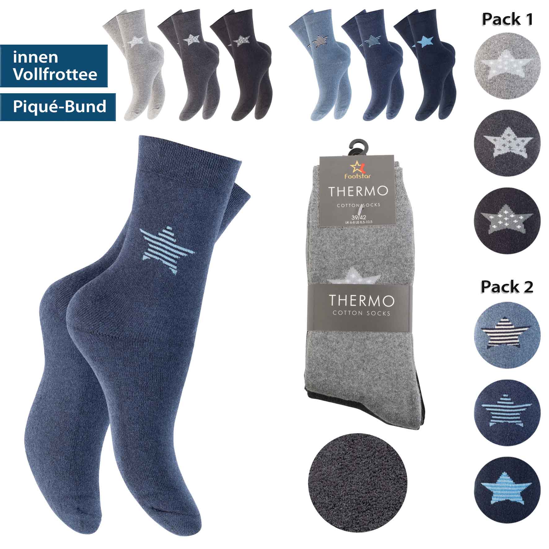 Damen-Thermosocken-3er-Pack-BW-PES-Komfortbund