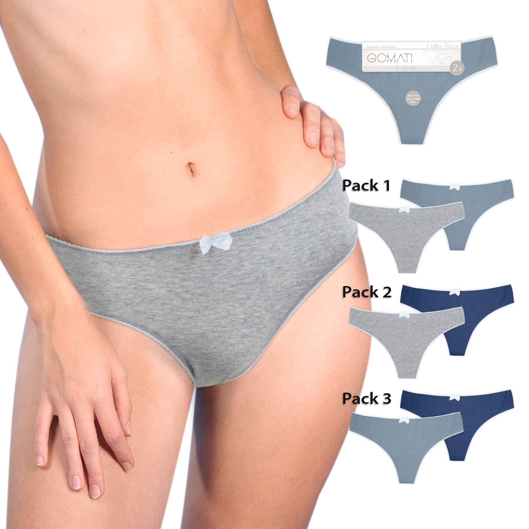 Damen-Tanga-2er-Pack-BW-EL-Farbkontrast