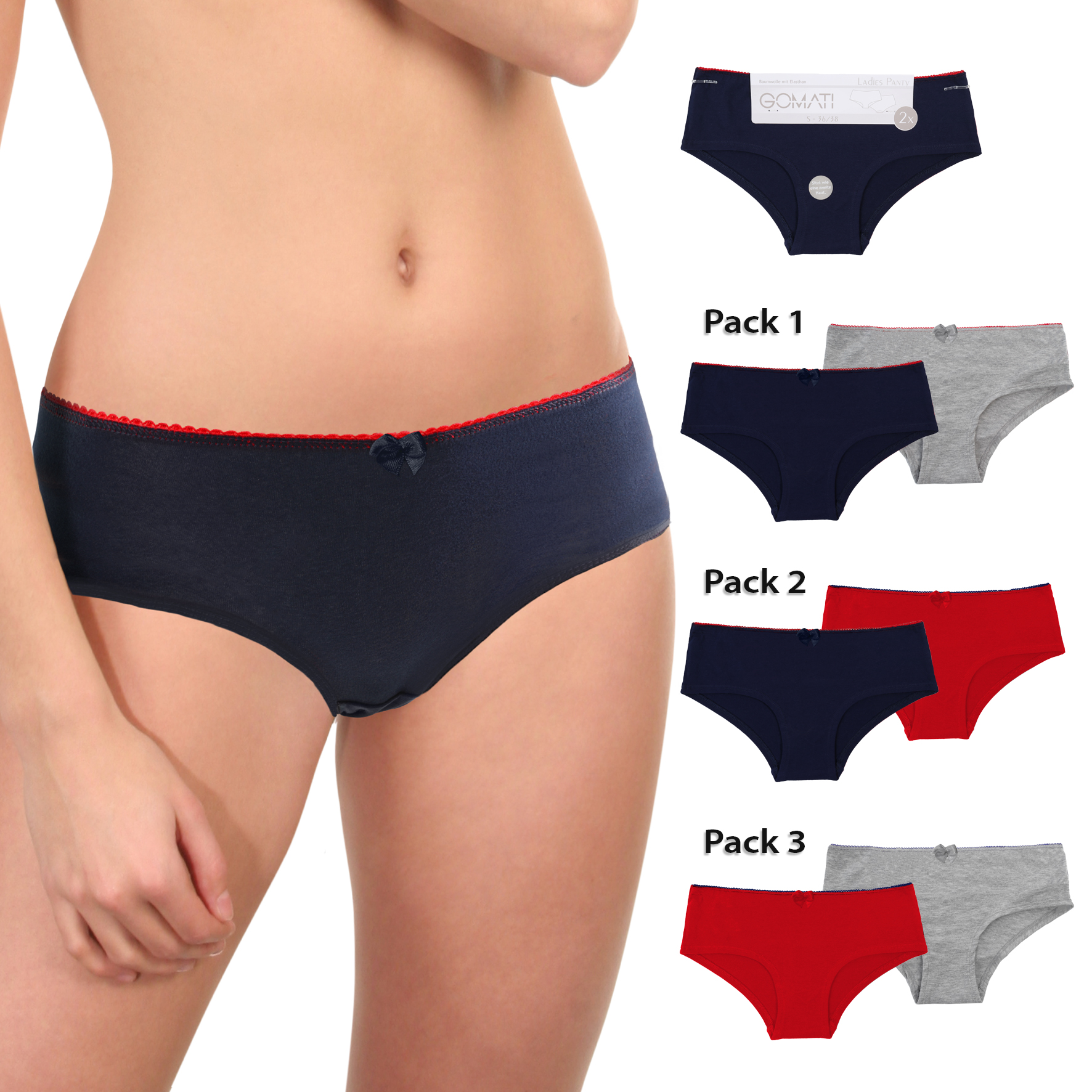 Damen-Panty-2er-Pack-BW-EL-Farbkontrast