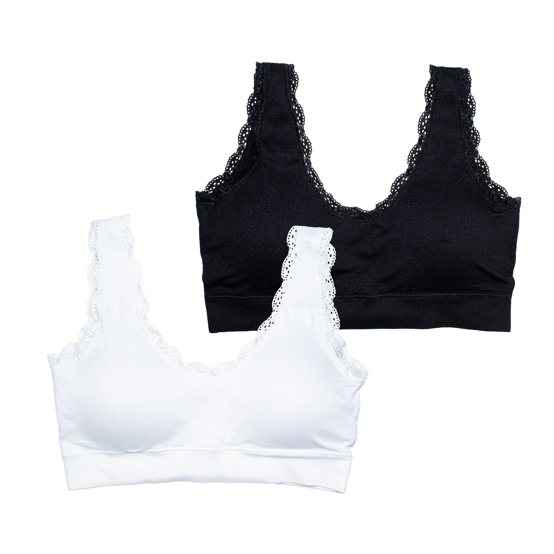 Damen-Bustier-einzeln-Seamless-Rippe-+-Spitze