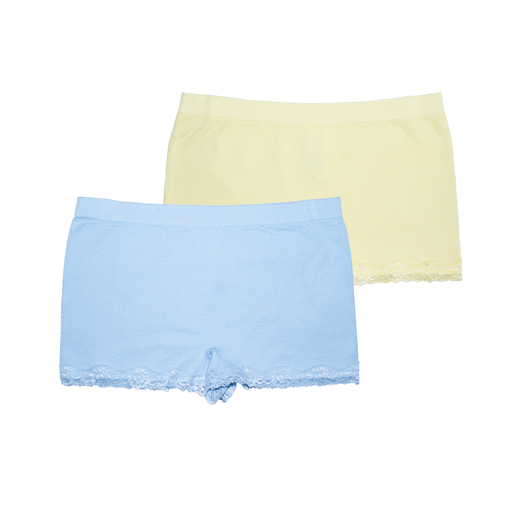 Damen-Pants-2er-Pack-Seamless-Rippe-+-Spitze