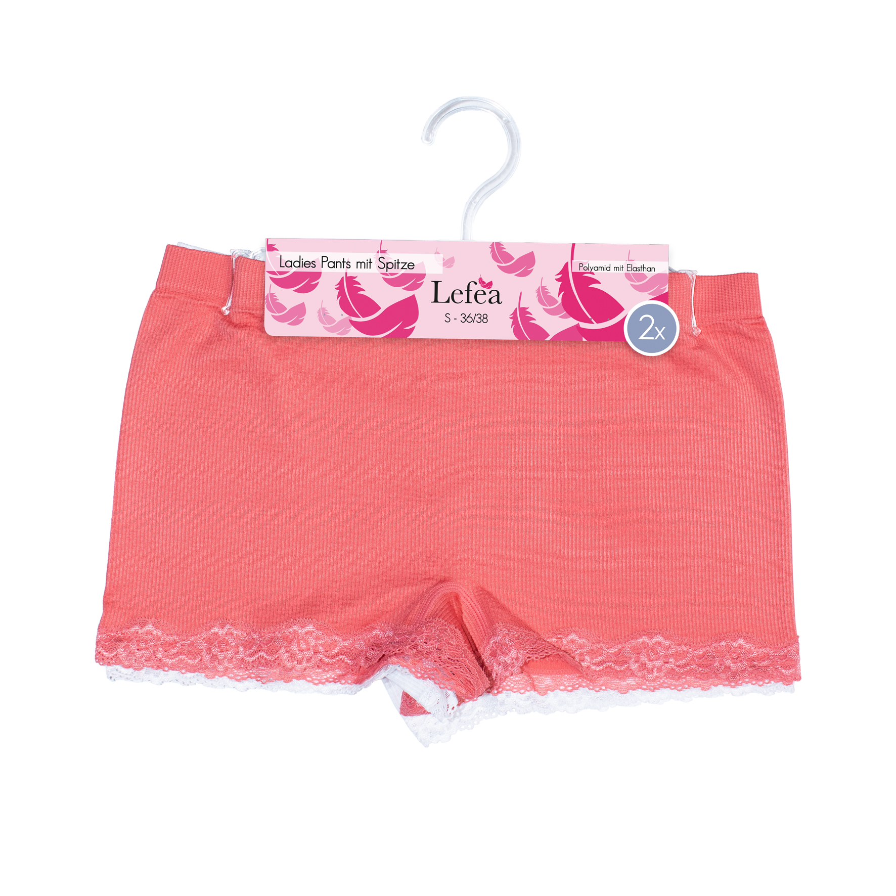 Damen-Pants-2er-Pack-Seamless-Rippe-+-Spitze