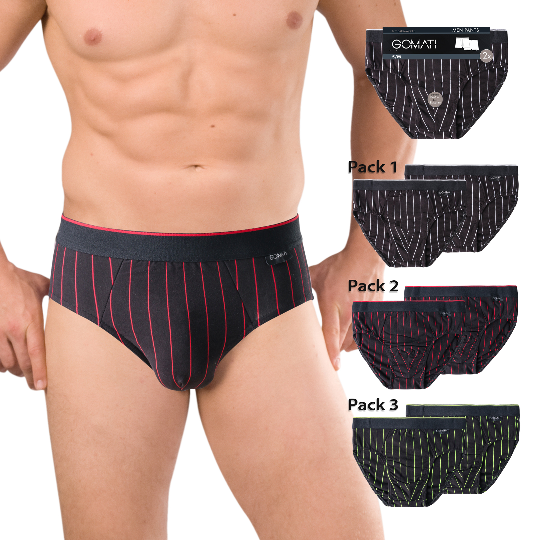 Herren-Slip-2er-Pack-BW-EL-Webgummi-gestreift