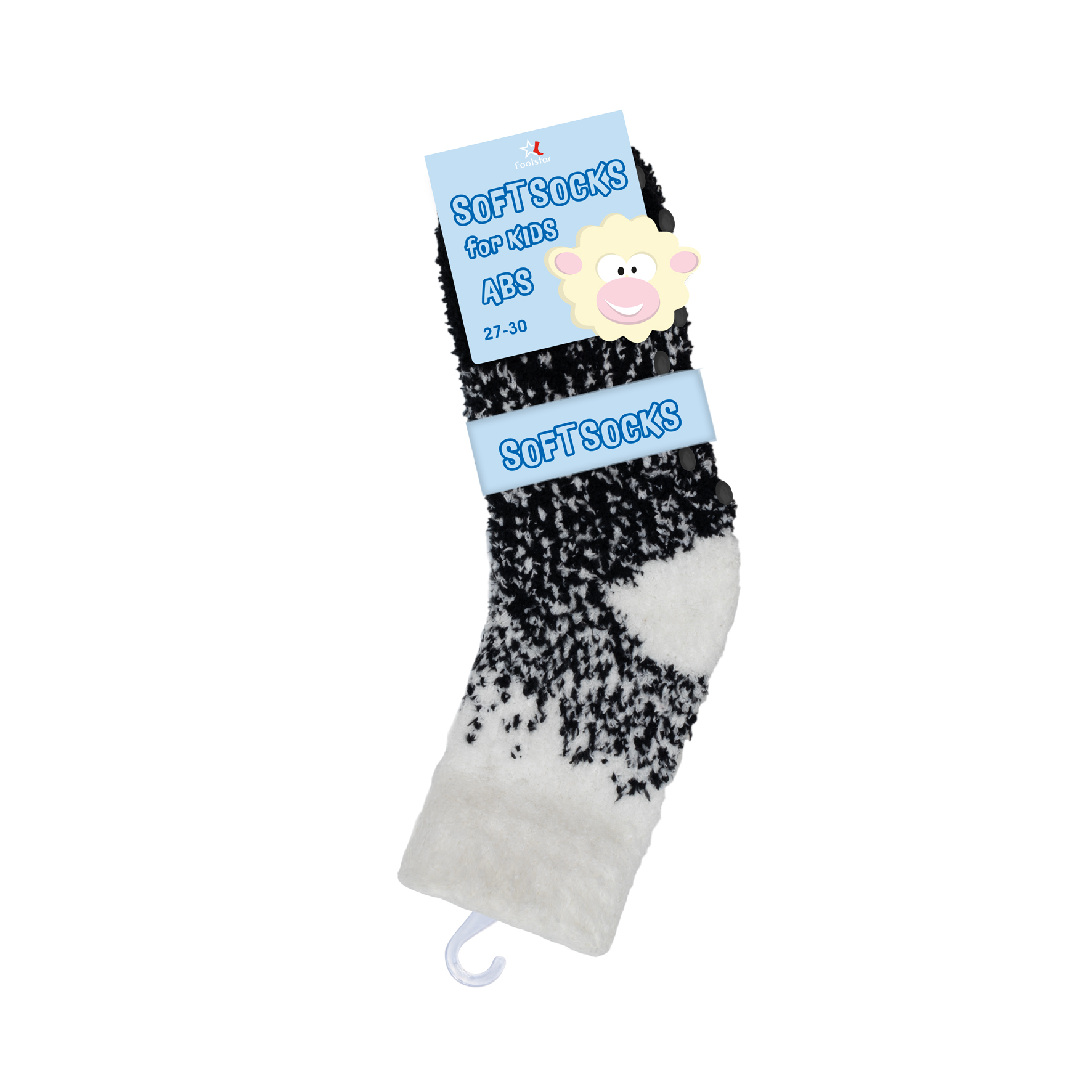 Kinder-Kuschelsocken-2er-Pack-Pluesch-gemustert