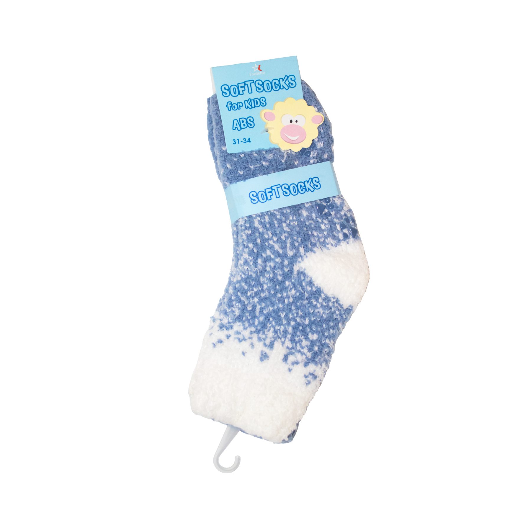 Kinder-Kuschelsocken-2er-Pack-Pluesch-gemustert