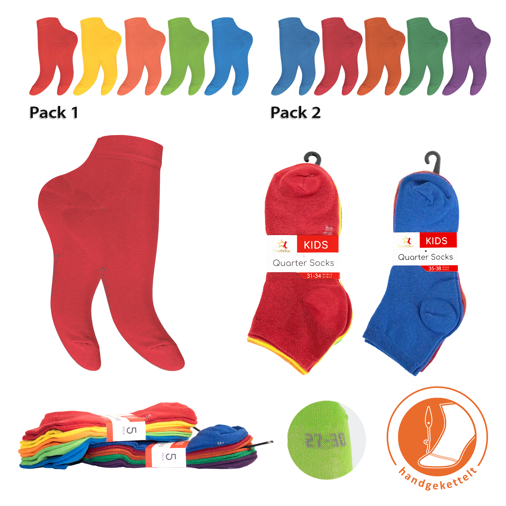 Sneak-it-Kids-Kurzschaft-5er-Pack