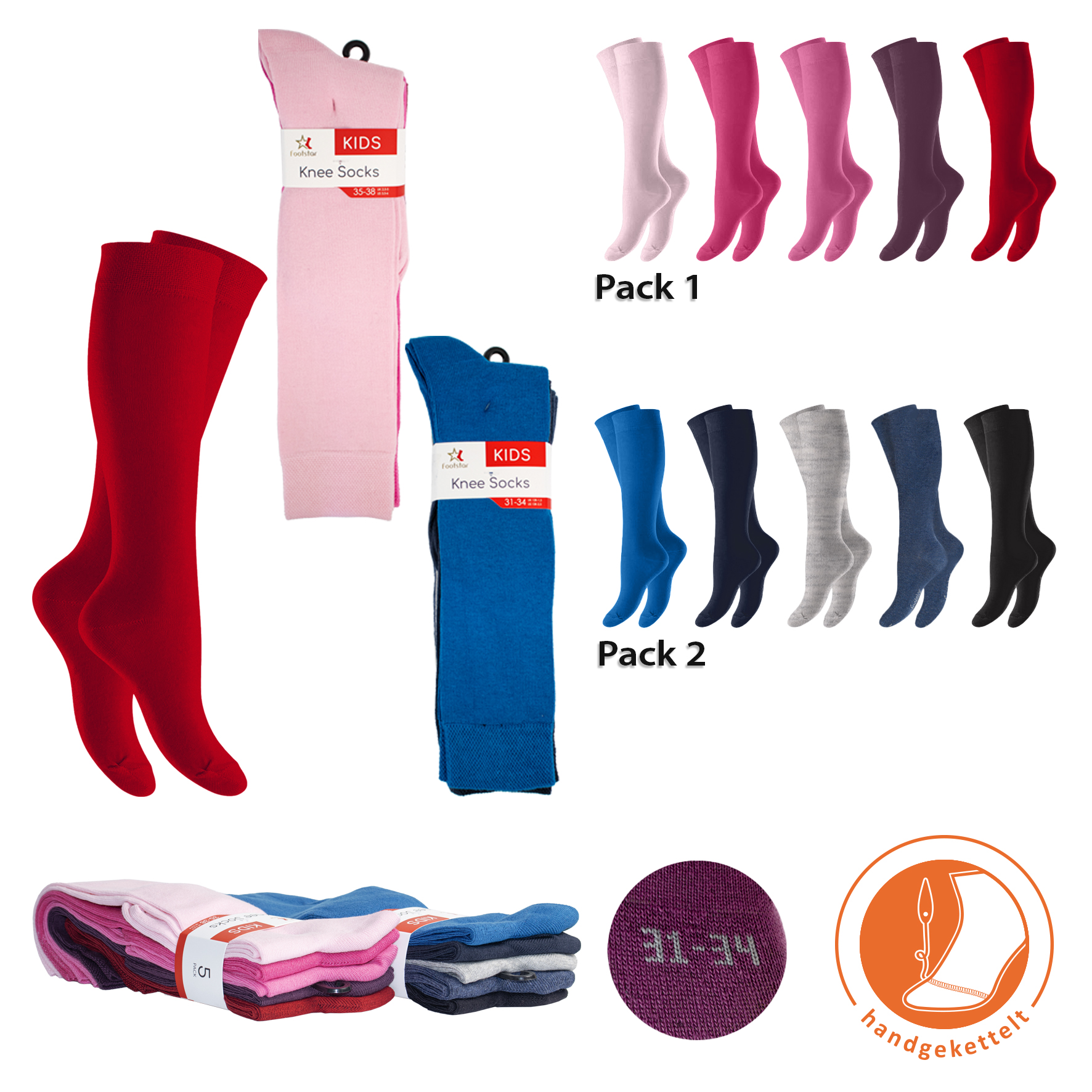 Sneak-it-Kids-Kniestrumpf-5er-Pack