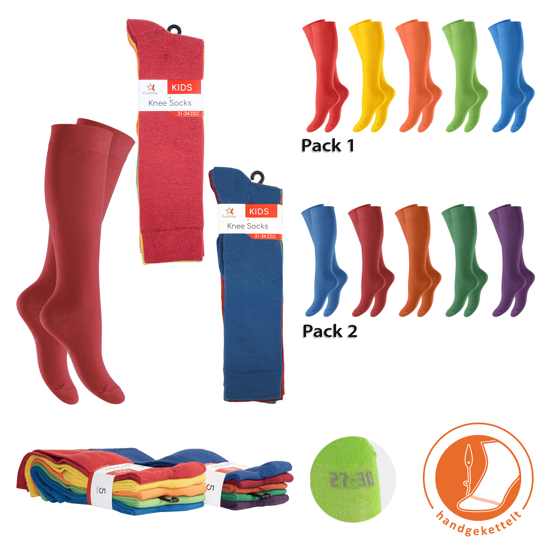 Sneak-it-Kids-Kniestrumpf-5er-Pack