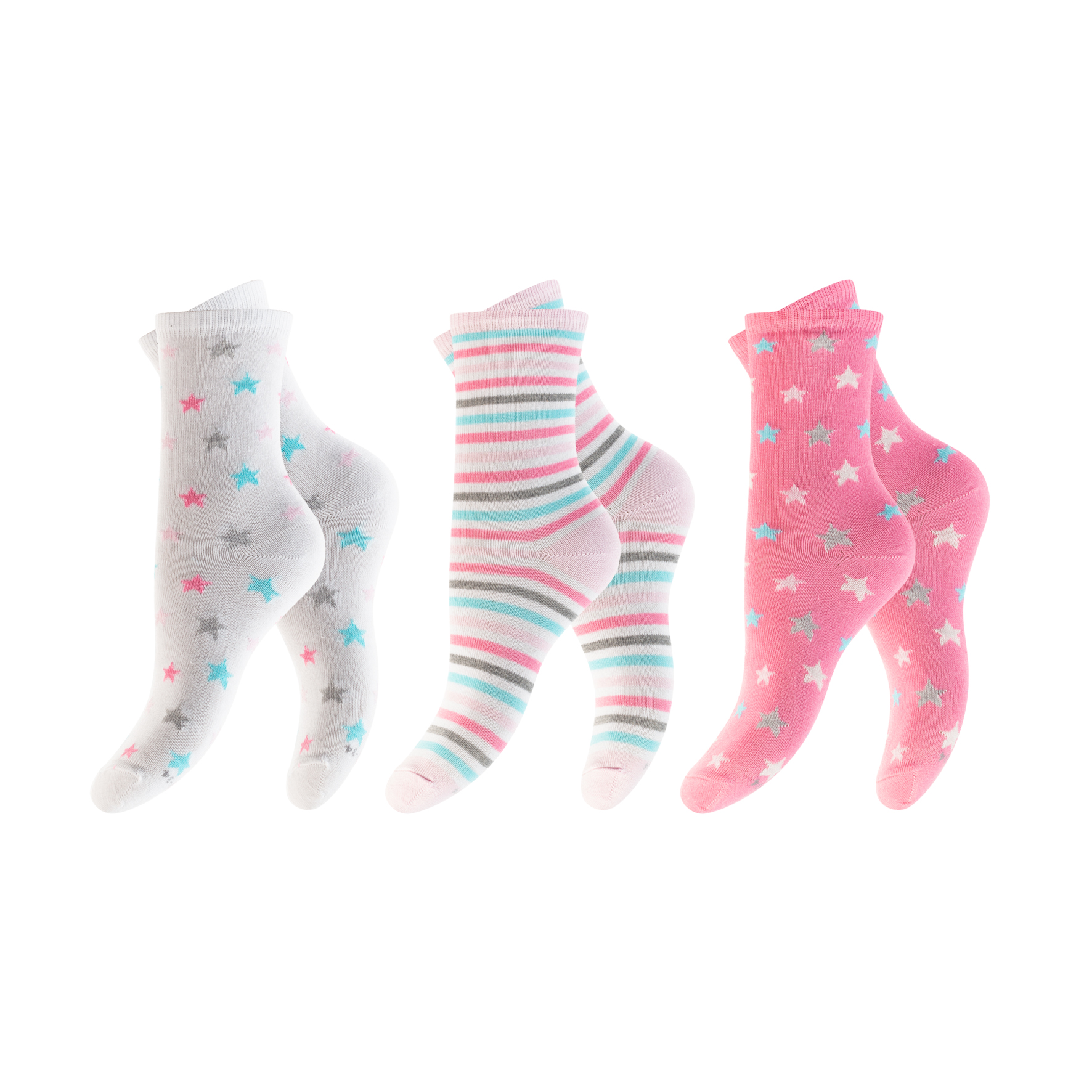 Kinder-Socken-3er-Pack-BW-EL-Ripp-Bund-geringelt