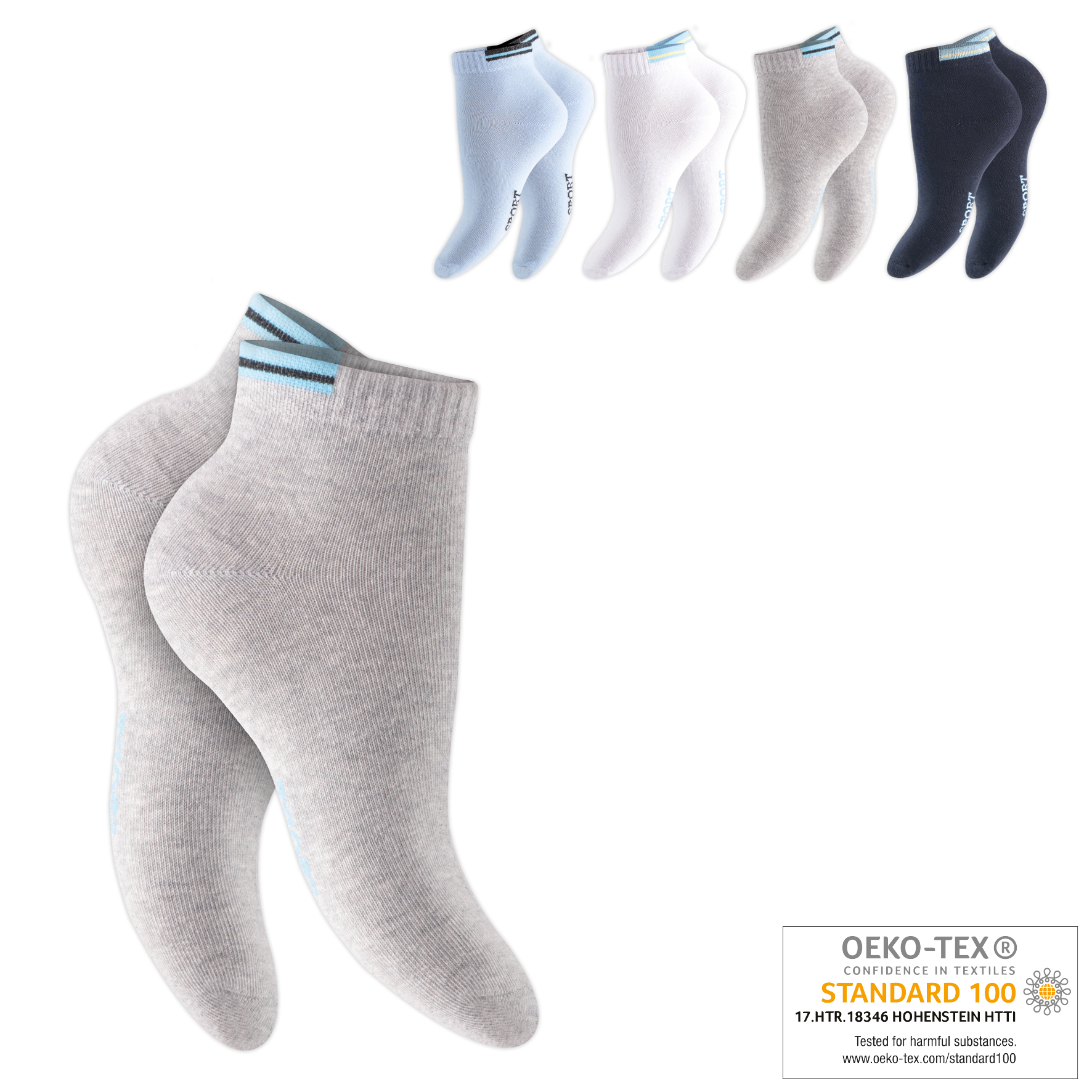 Damen-Socken-Kurzschaft-4er