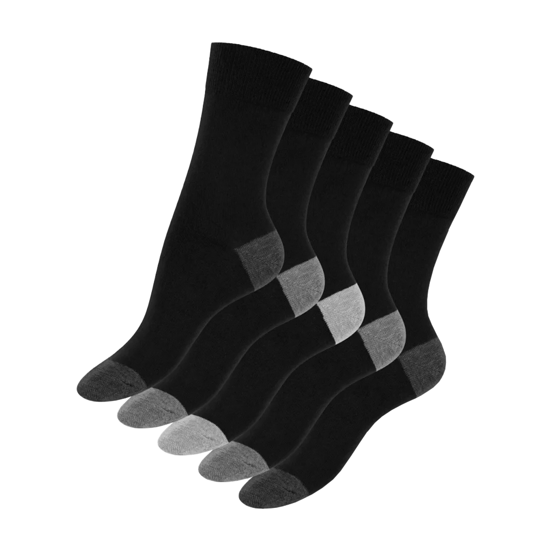 Damen-Socken-5er-Pack-BW-EL-farb~-Ferse-u~-Spitze