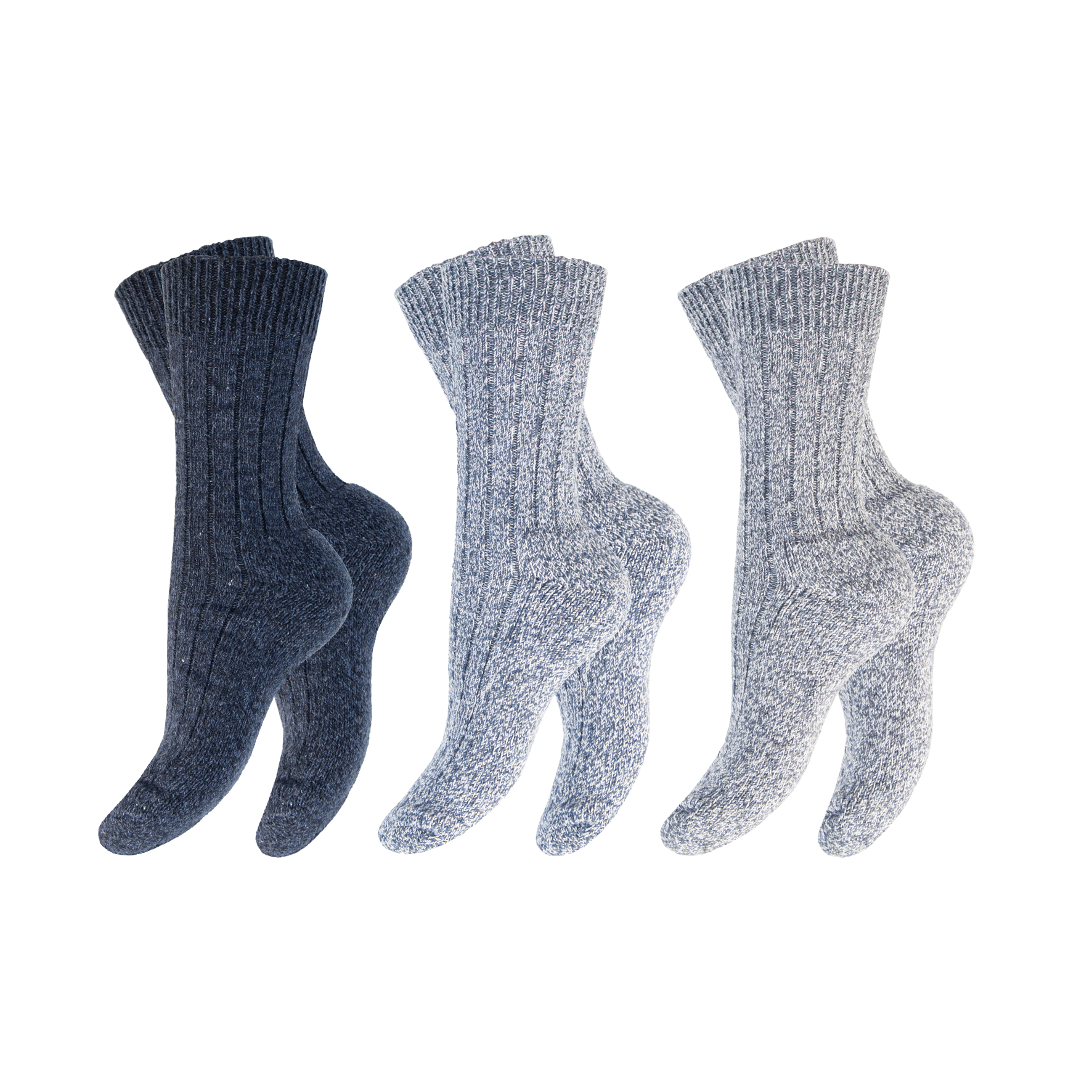 Damen-Norwegersocken-3er-Pack-Ripp-B~-Plueschsohle