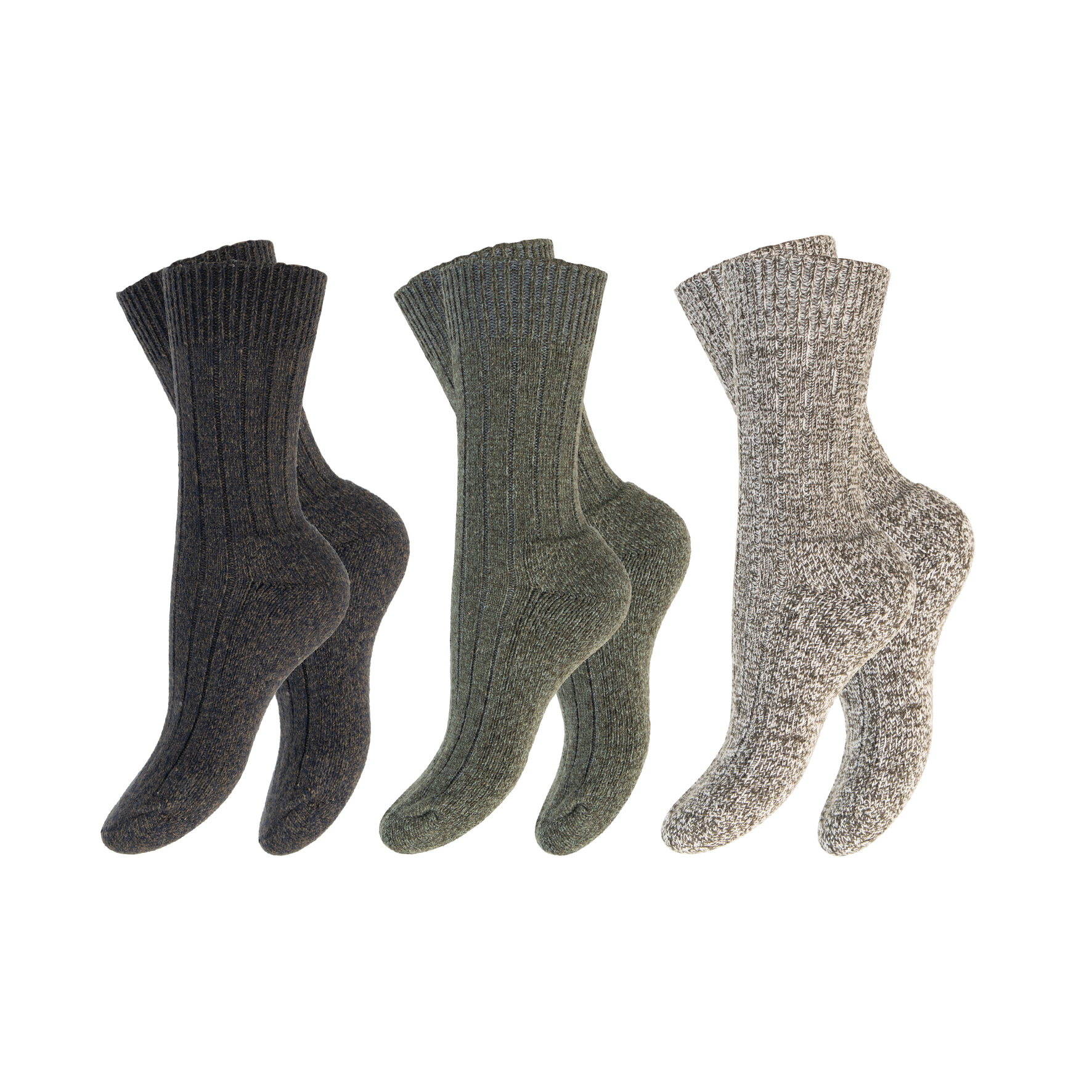 Damen-Norwegersocken-3er-Pack-Ripp-B~-Plueschsohle