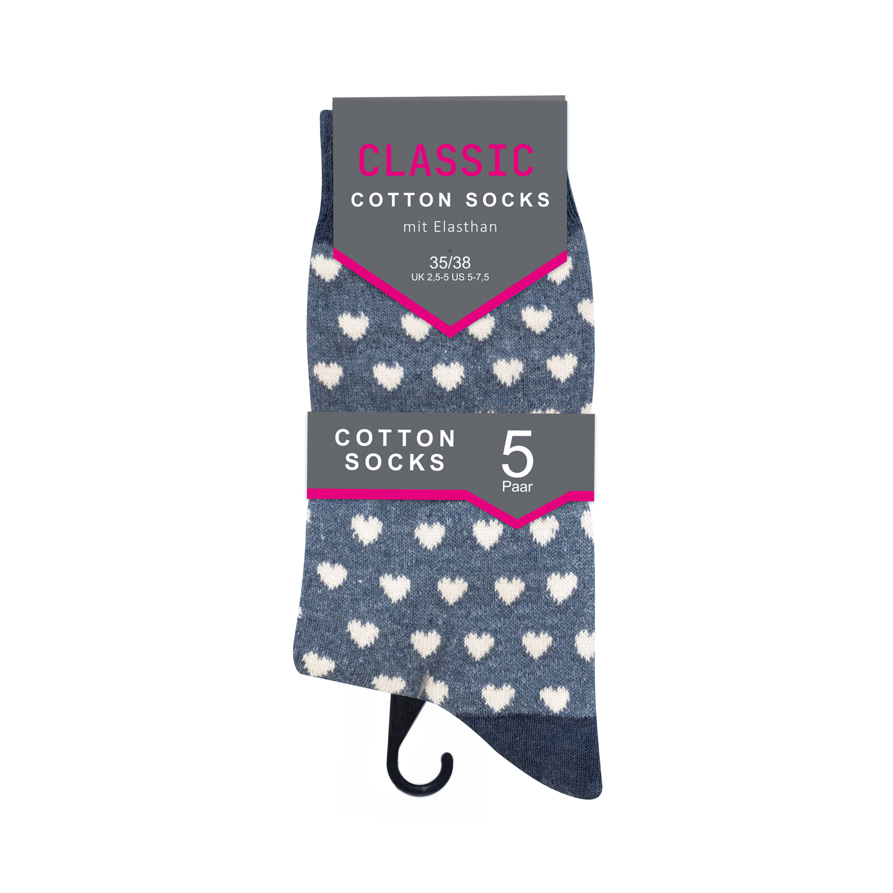 Damen-Socken-5er-Pack-BW-EL-versch~-Designs