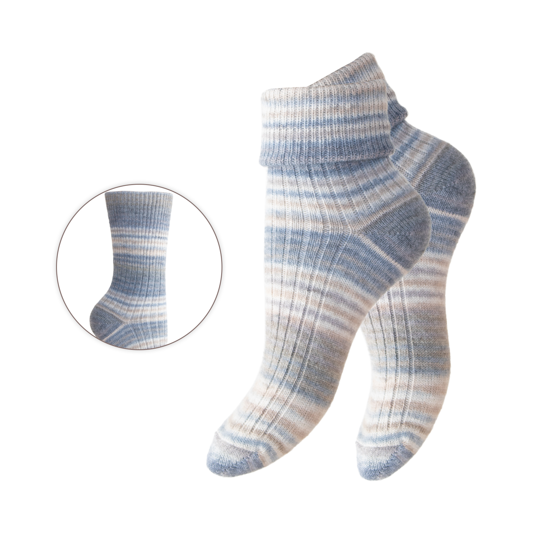 Damen-Fashion-Socken-einzeln-Mulitcolor-Optik