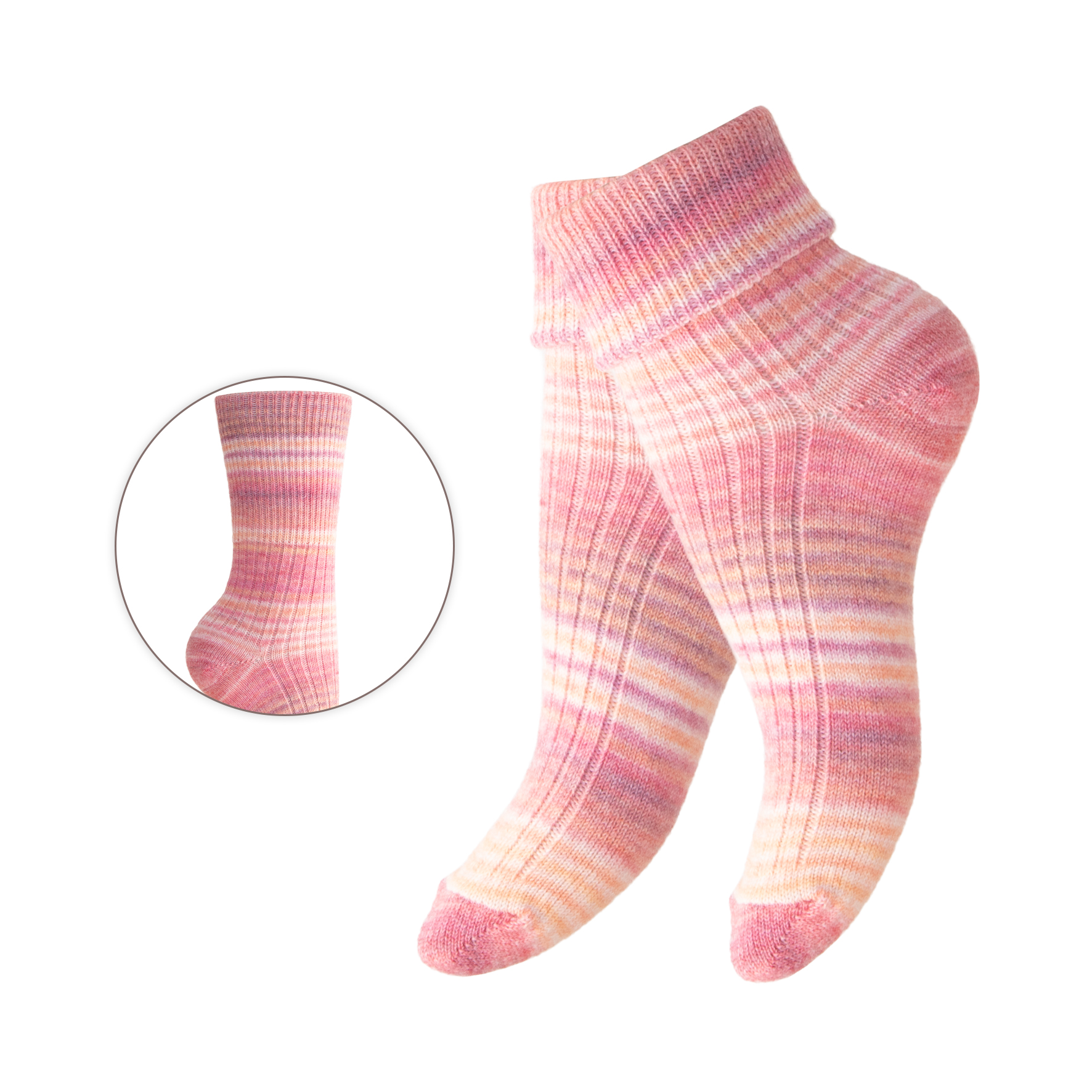 Damen-Fashion-Socken-einzeln-Mulitcolor-Optik