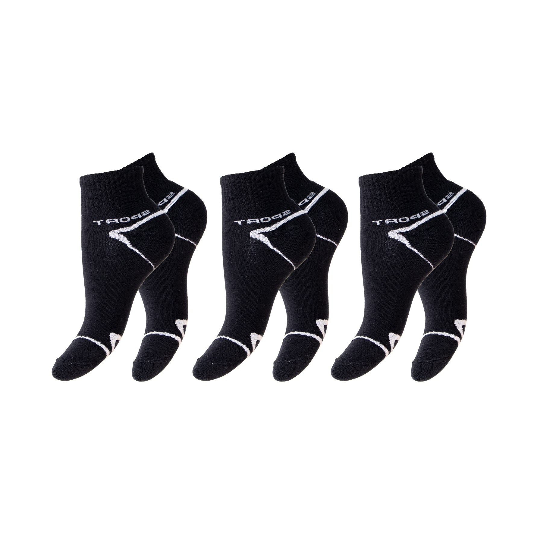Damen-Kurzschaftsocken-3er-Pack-BW-EL-Ripp-Bund