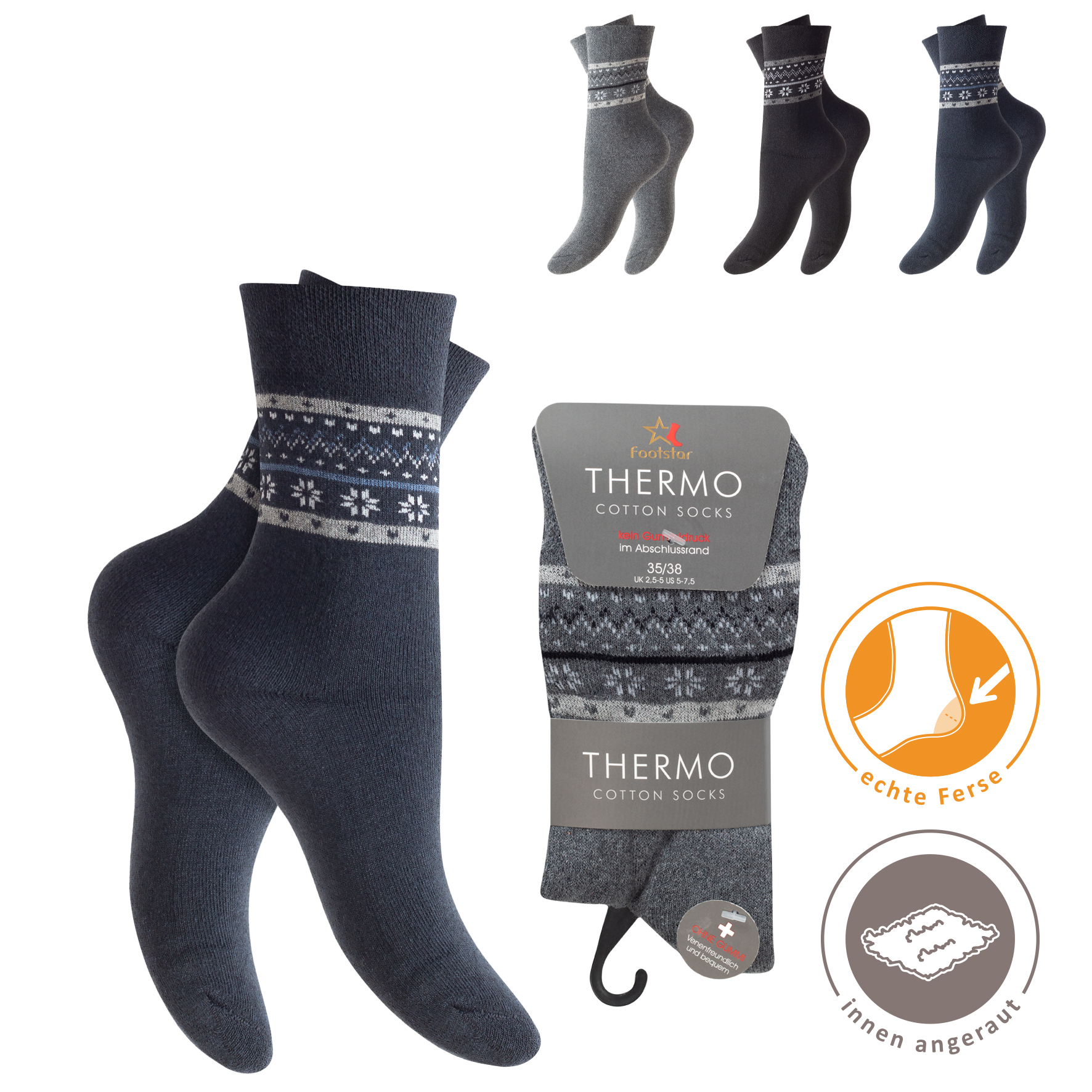 Damen-Thermosocken-3er-Pack-BW-PES-Vollfrottee