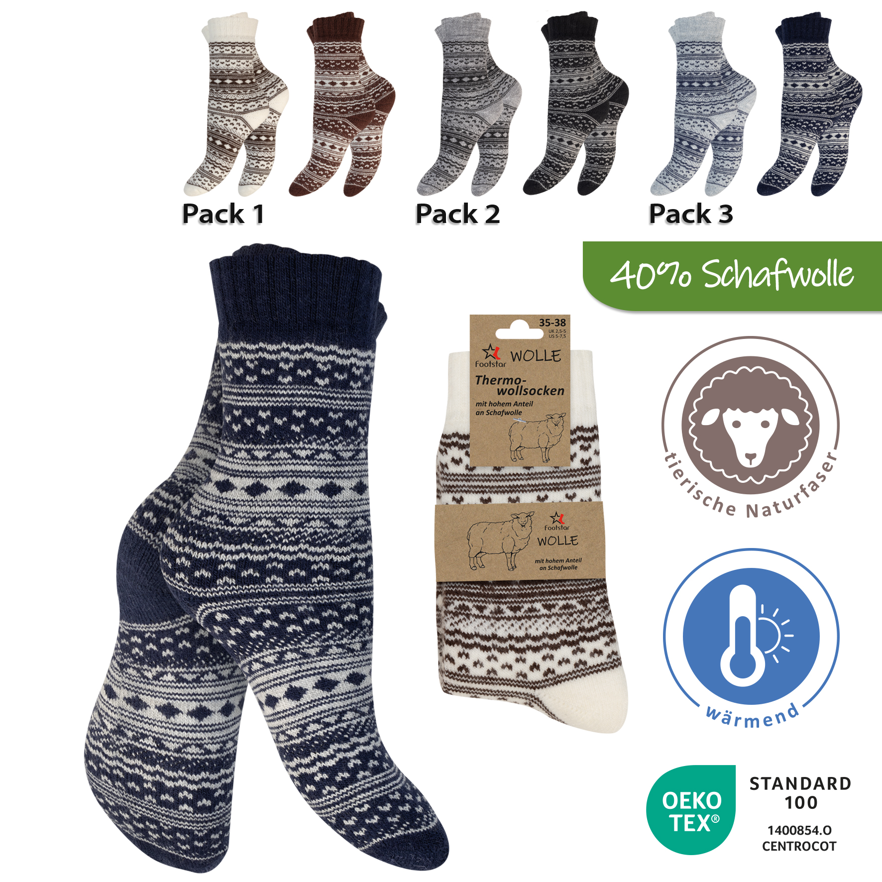 Unisex-Thermowollsocken-2er-Pack-mit-Schafswolle