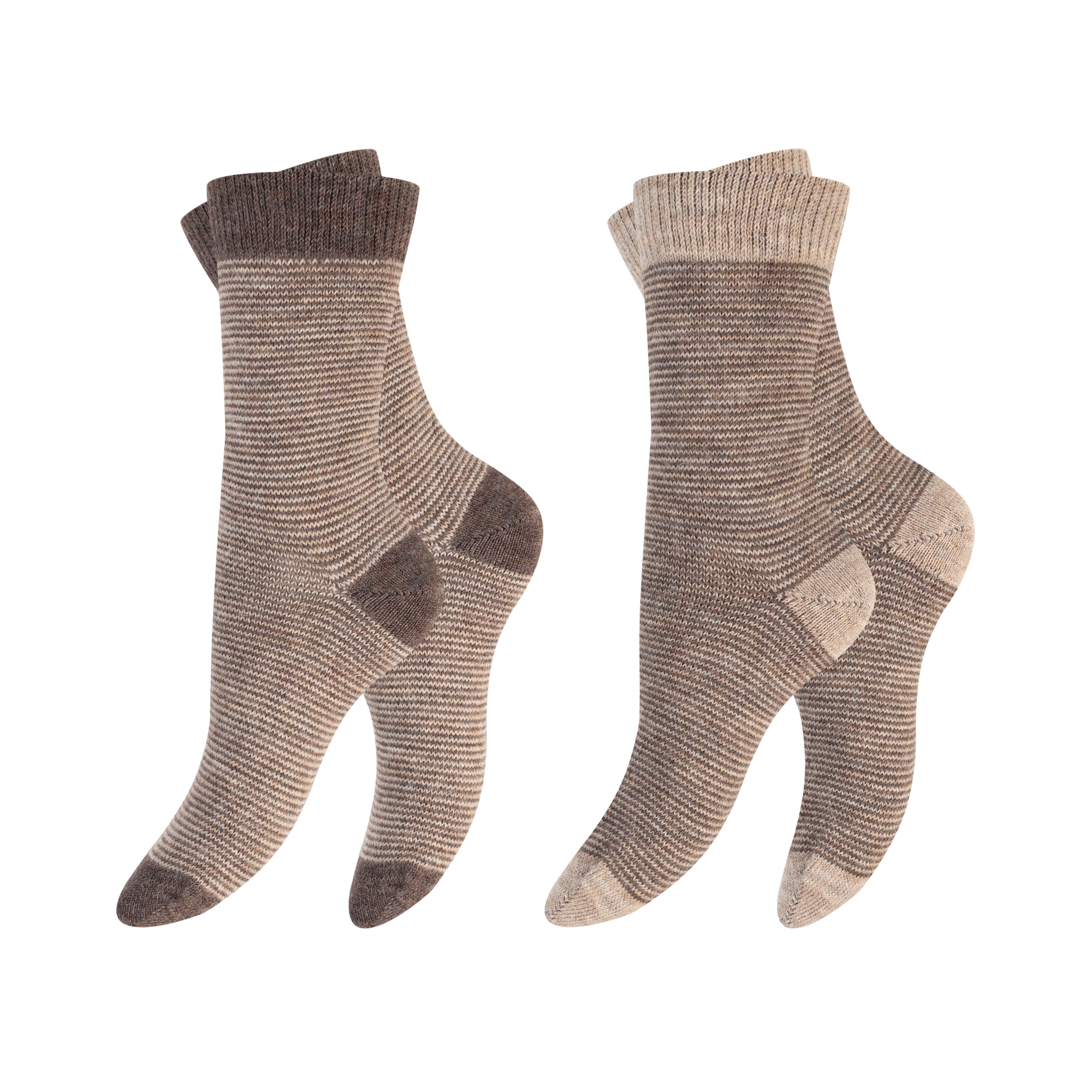 Unisex-Wollsocken-2er-Pack-mit-Schafs--Alpakawolle