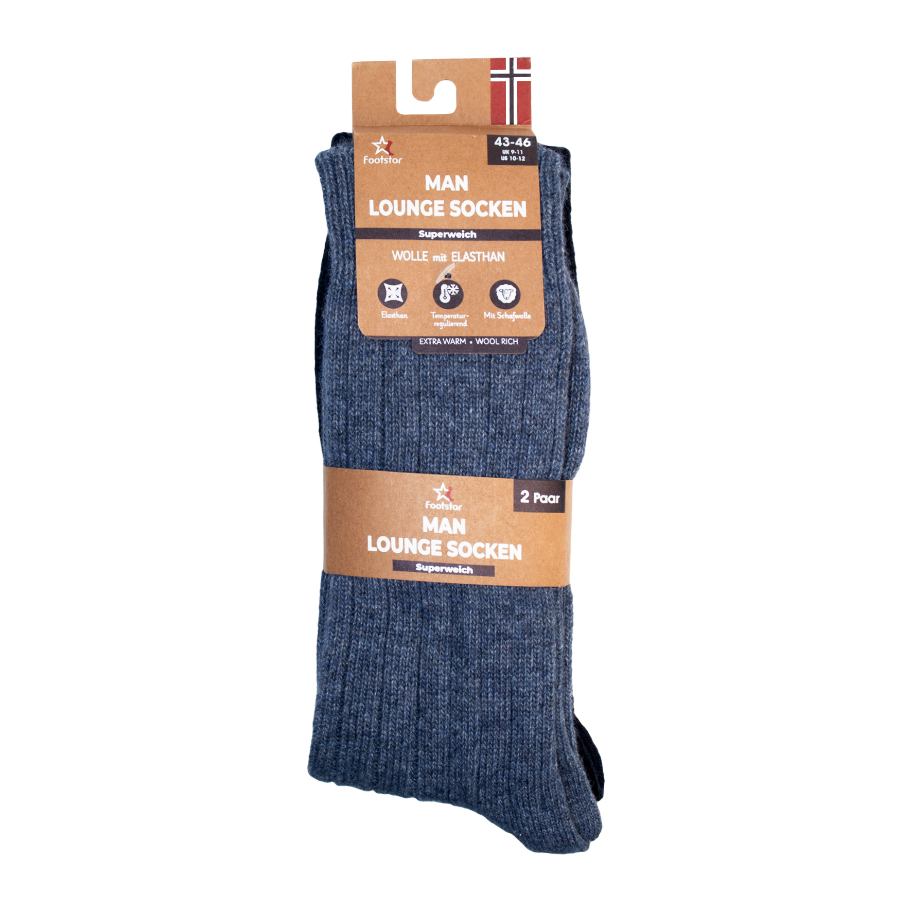 Herren-Lounge-Wear-Woll-Socken-2er