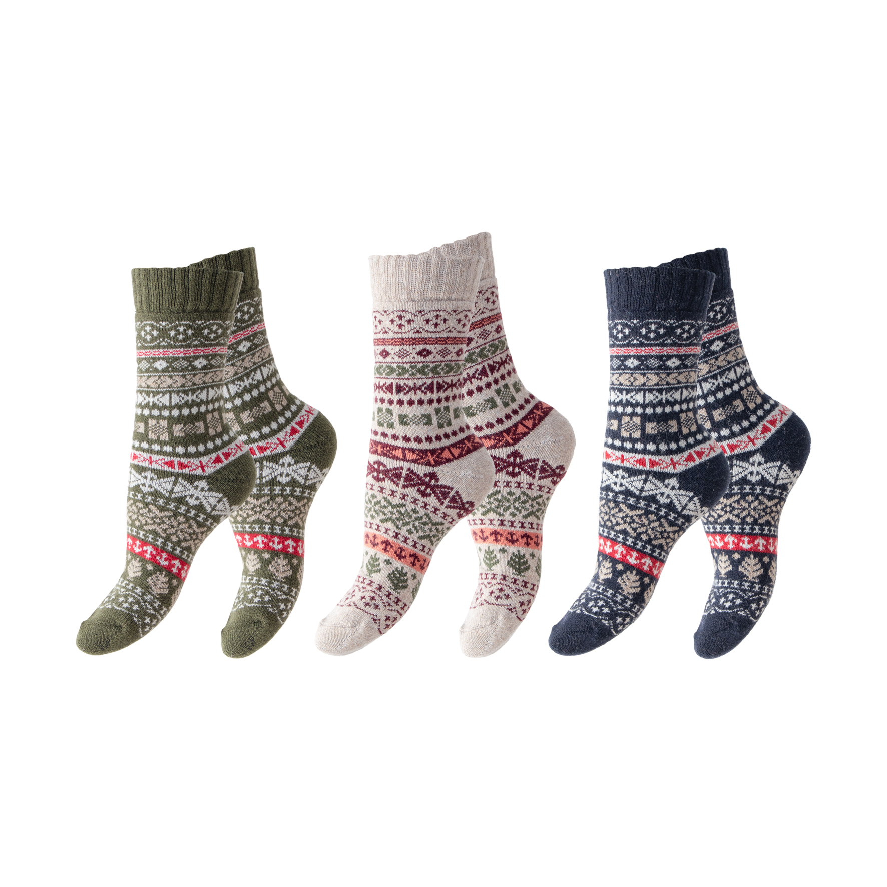 Unisex-Hygge-Woll-Socken-(Strickfrottee)-1er