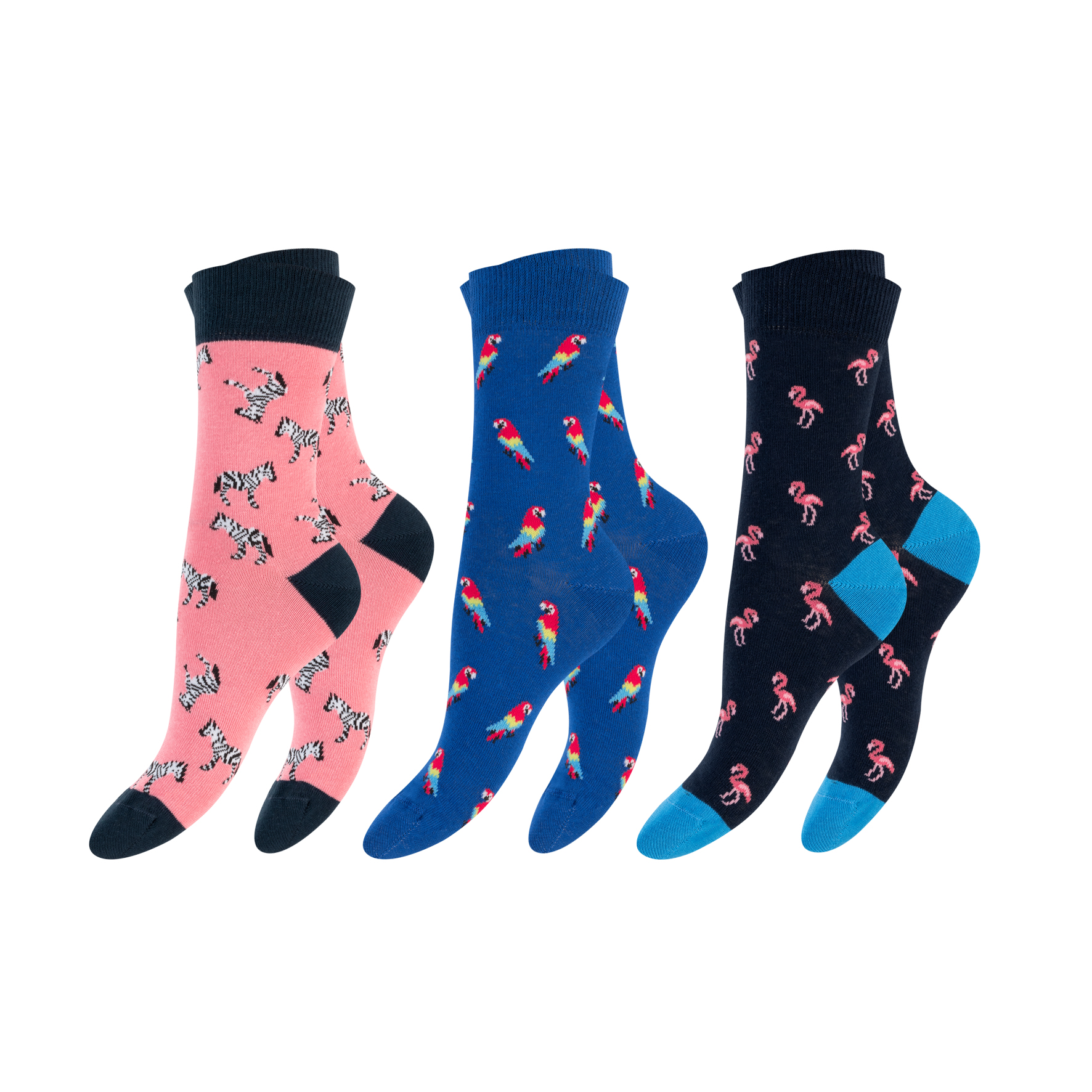 Unisex-Socken-3er-Pack-BW-EL-Ripp-B~-Tiermotive