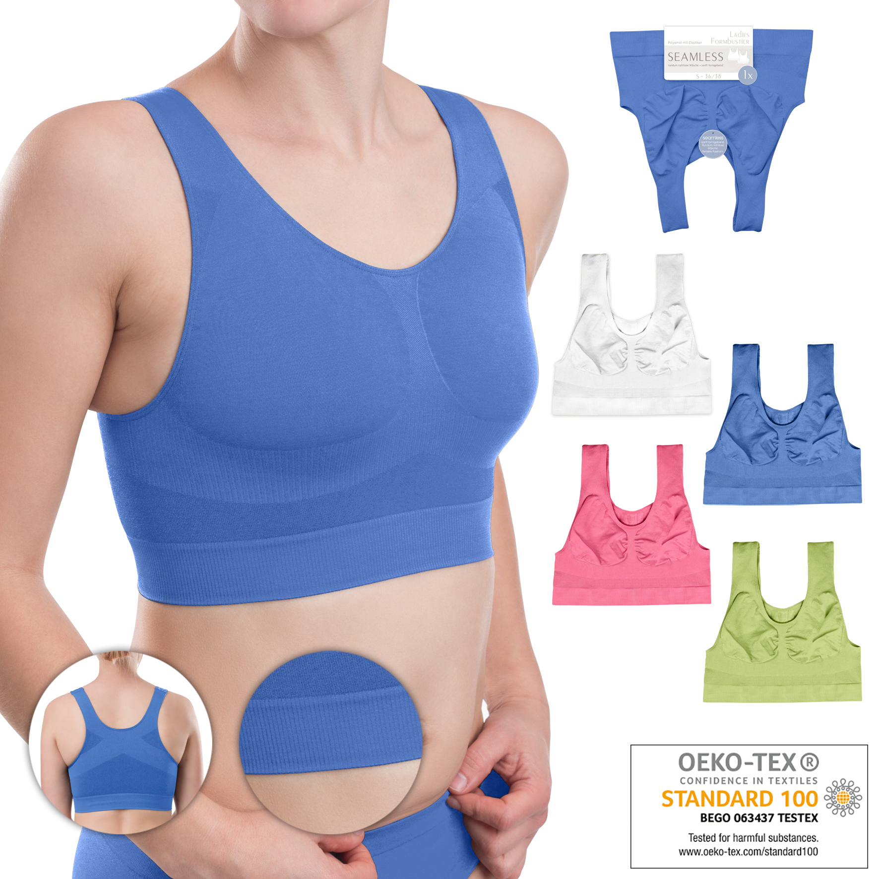 Damen-Formbustier-einzeln-Seamless-Basic