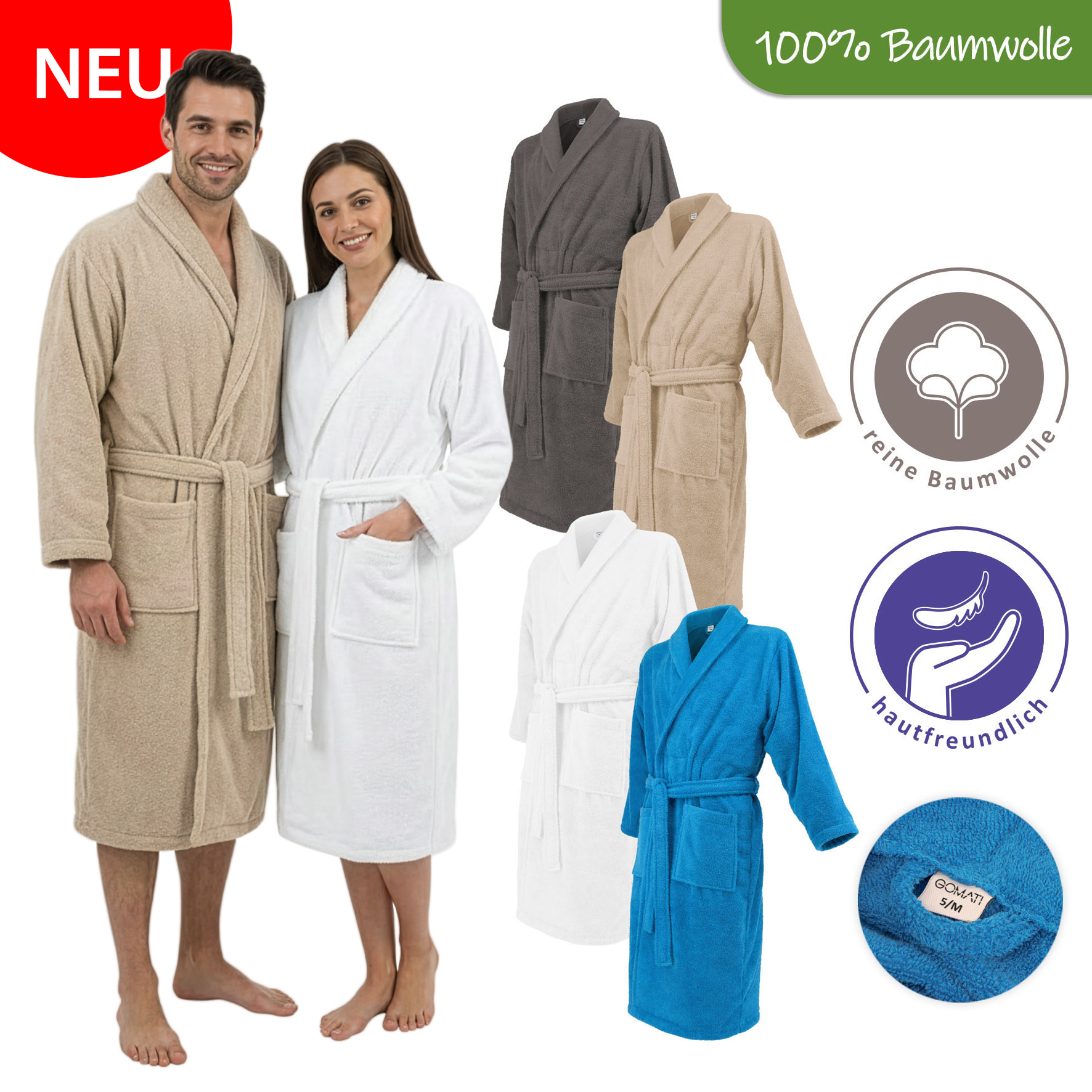 Unisex-Bademantel-(Kimono)
