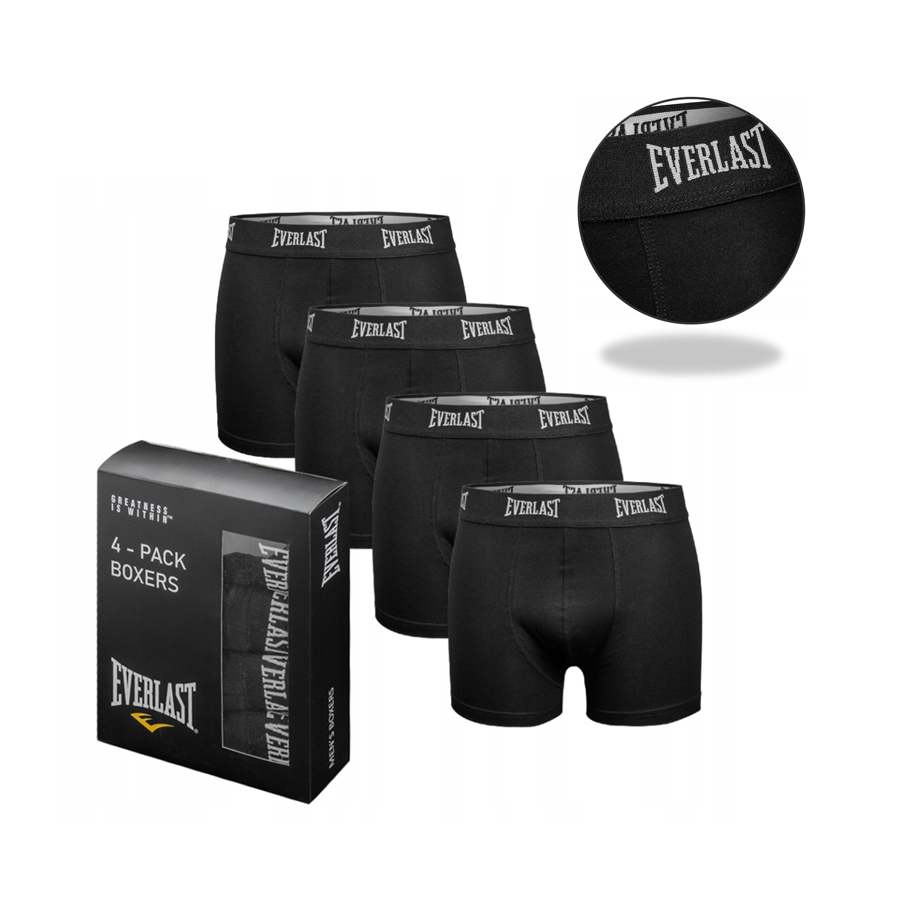 Herren-Pants-Everlast-4er-Pack-BW-EL-Webgummi-uni
