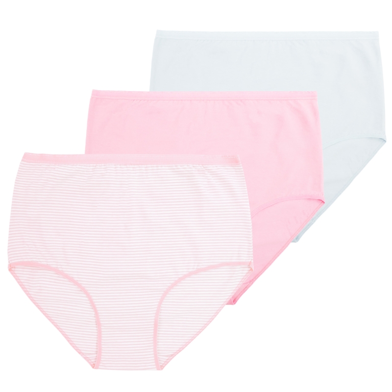 Damen-Taillenslip-3er-Pack-BW-EL-uni-gestreift