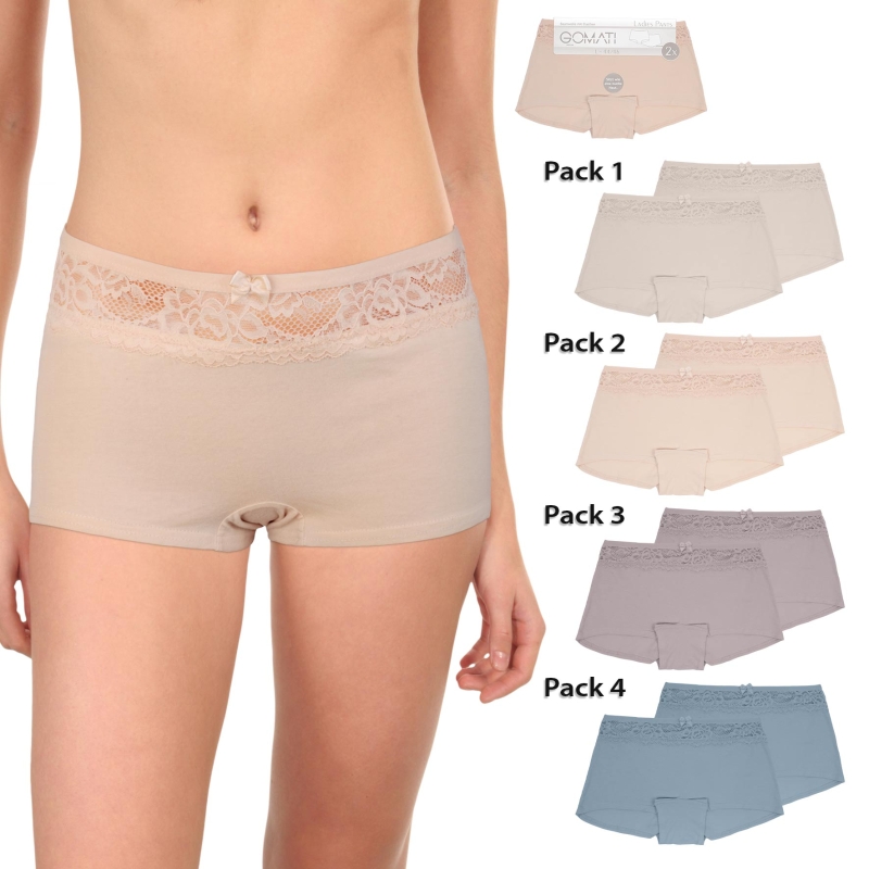 Damen-Pants-2er-Pack-BW-EL-Spitze