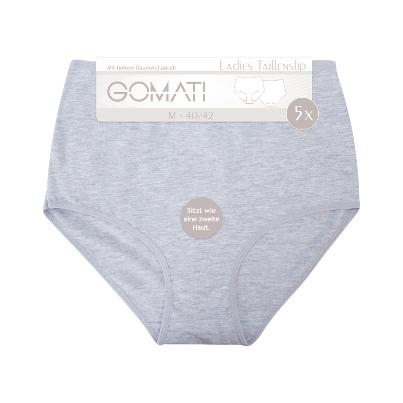 Damen-Taillenslip-5er-Pack-Blumendruck