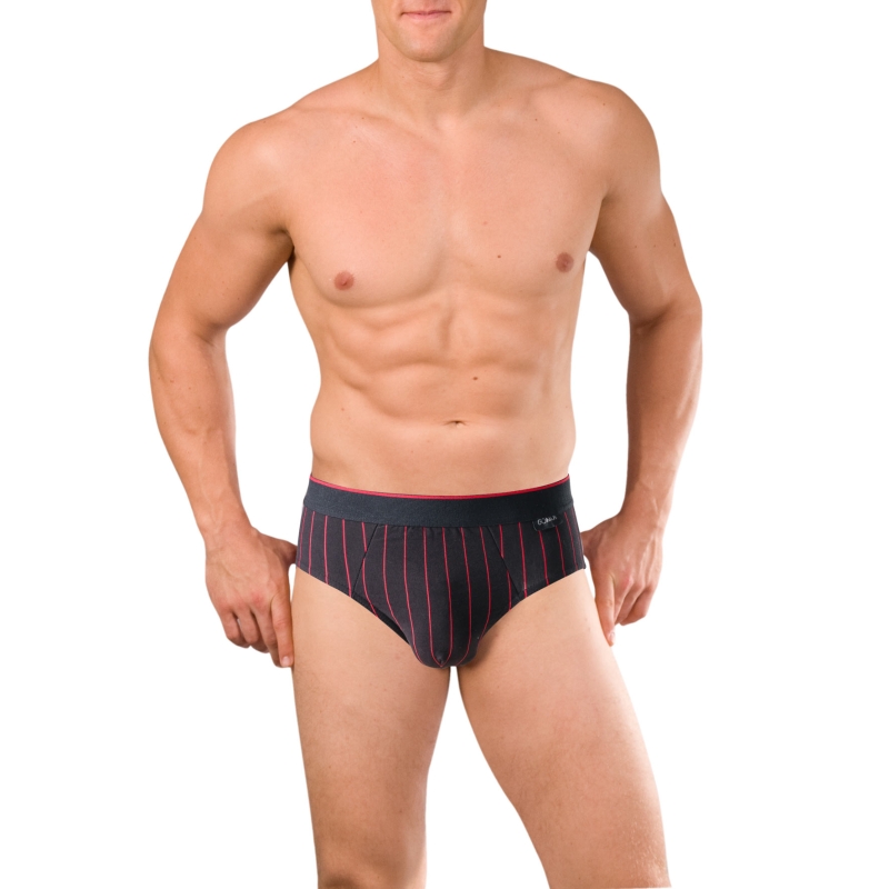 Herren-Slip-1er-Pack-BW-EL-Webgummi-gestreift