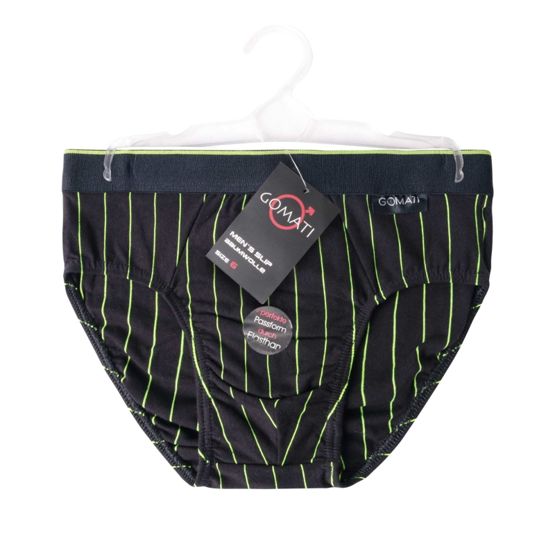 Herren-Slip-1er-Pack-BW-EL-Webgummi-gestreift