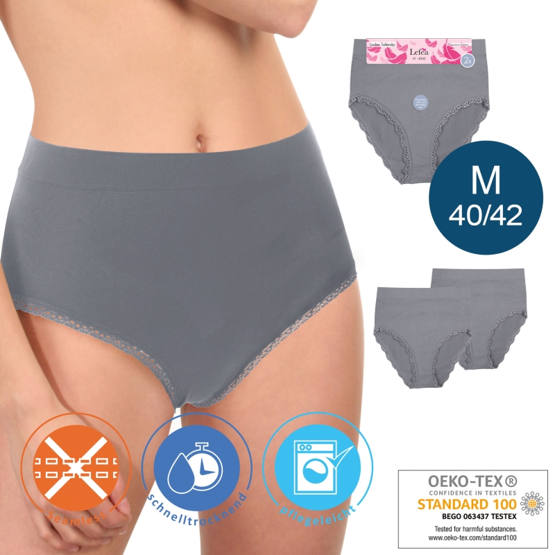 Damen-Taillenslip-2er-Pack-Seamless-Spitze-40-42