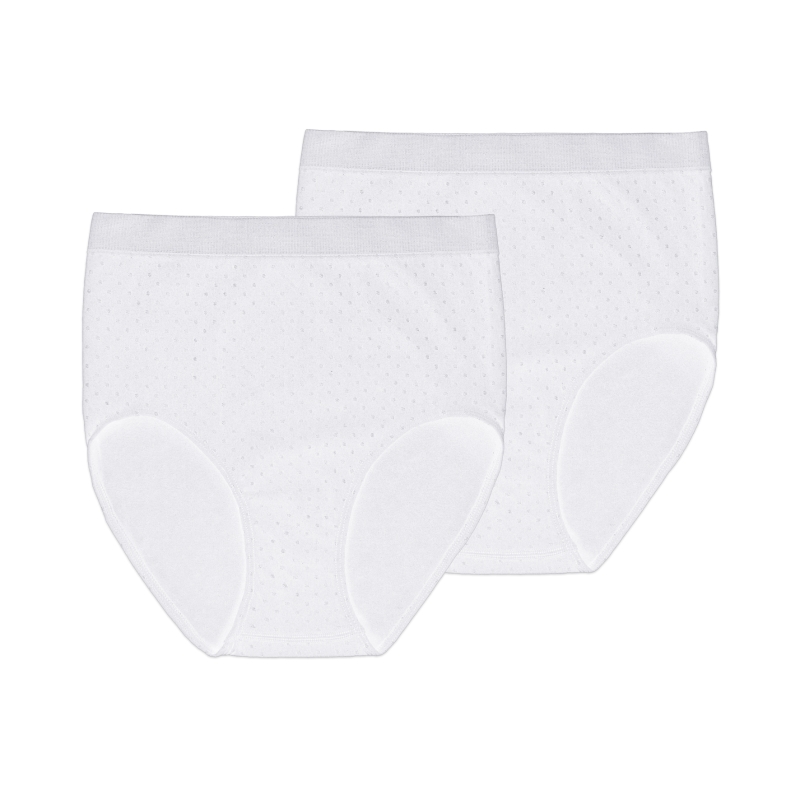 Damen-Taillenslip-2er-Pack-Seamless-gepunktet