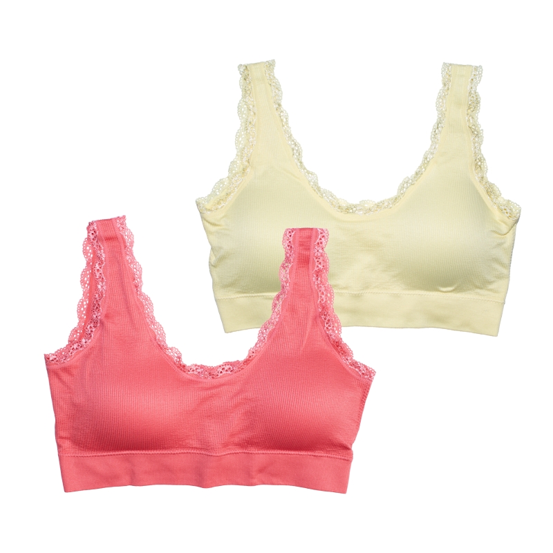 Damen-Bustier-einzeln-Seamless-Rippe-+-Spitze