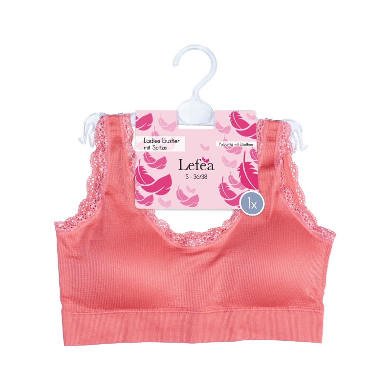 Damen-Bustier-einzeln-Seamless-Rippe-+-Spitze