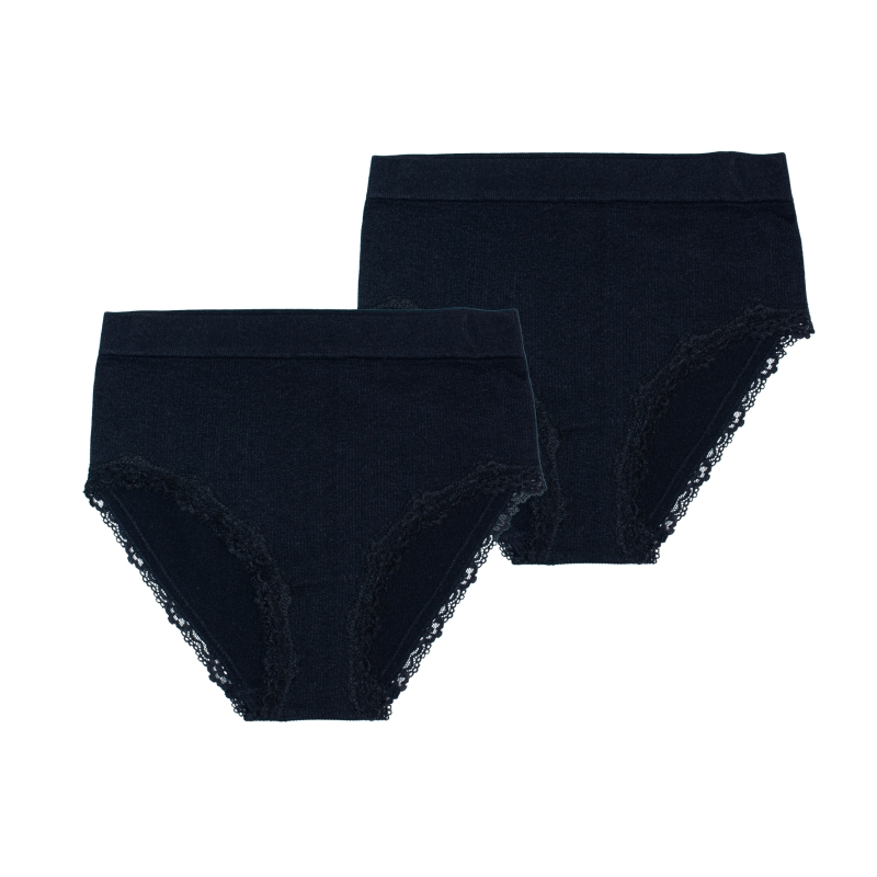 Damen-Taillenslip-2er-Pack-Seamless-Spitze