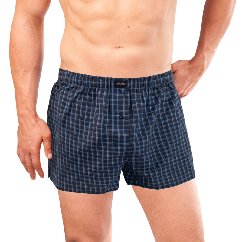 Herren-Boxershorts-2er-Pack-Webgummi-Popelin