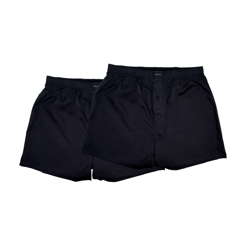 Herren-Boxershorts-2er-Pack-Webgummi-Popelin