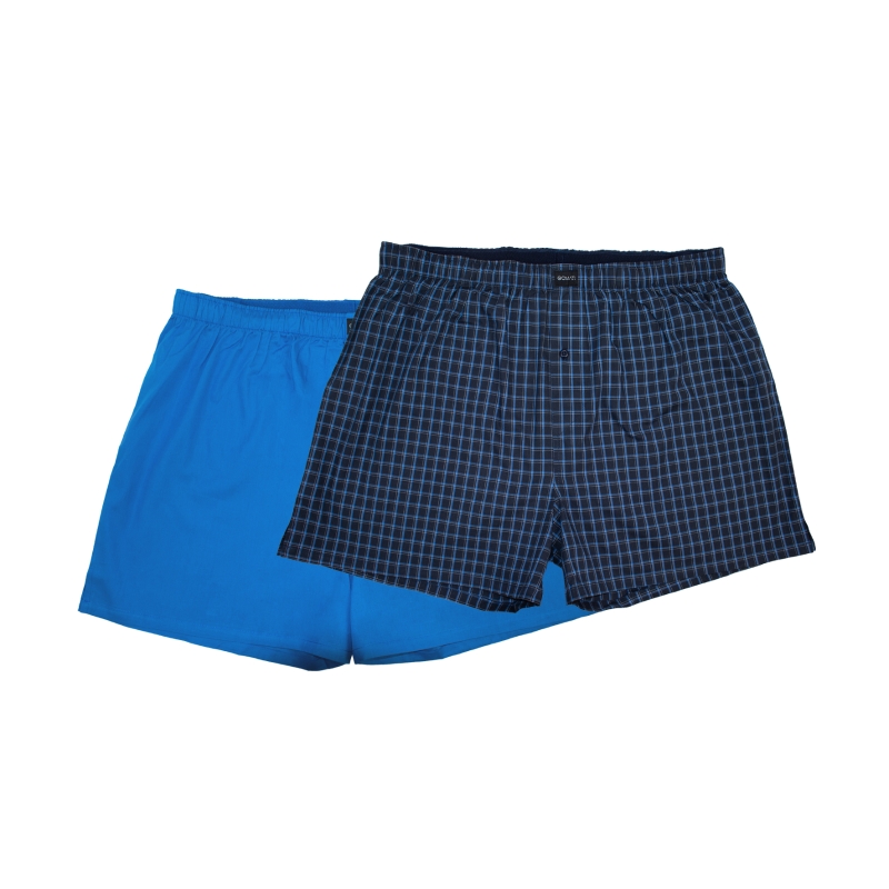 Herren-Boxershorts-2er-Pack-Webgummi-Popelin
