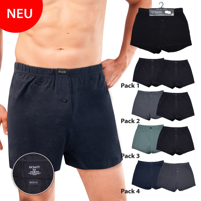 Herren-Boxershorts-2er-Pack-Single-Jersey