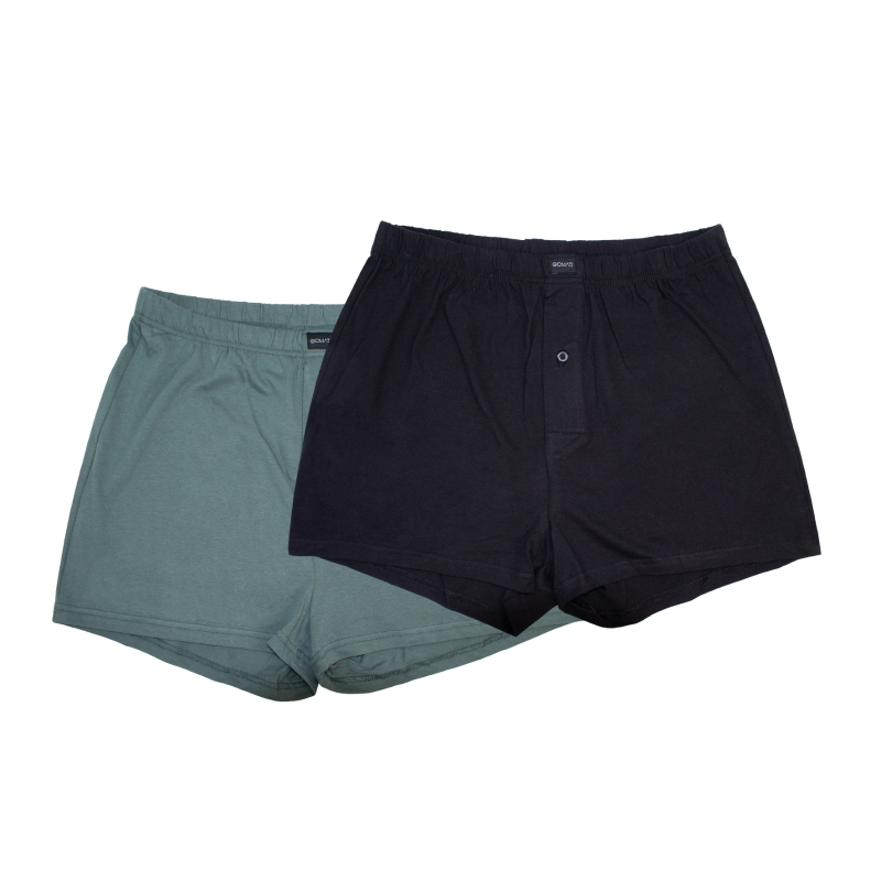 Herren-Boxershorts-2er-Pack-Single-Jersey
