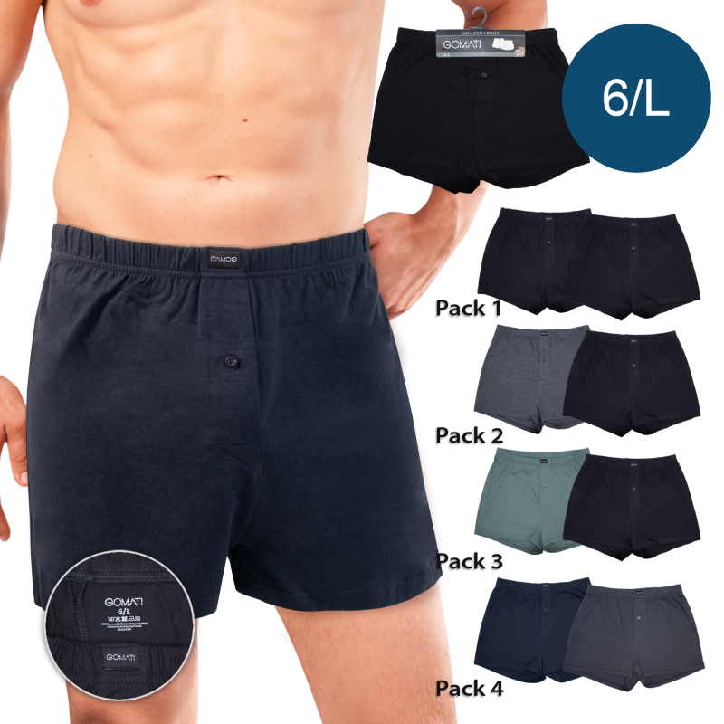 Herren-Boxershorts-2er-Pack-Single-Jersey