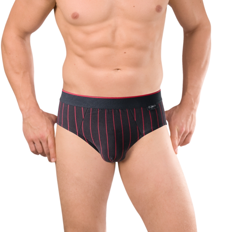 Herren-Slip-2er-Pack-BW-EL-Webgummi-gestreift