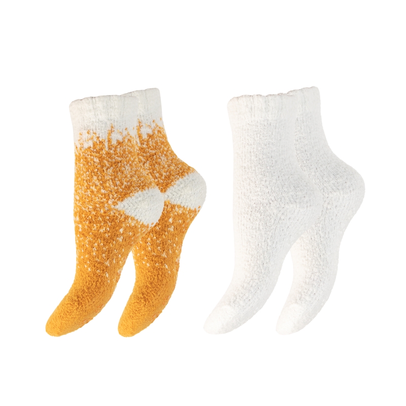 Kinder-Kuschelsocken-2er-Pack-Pluesch-gemustert