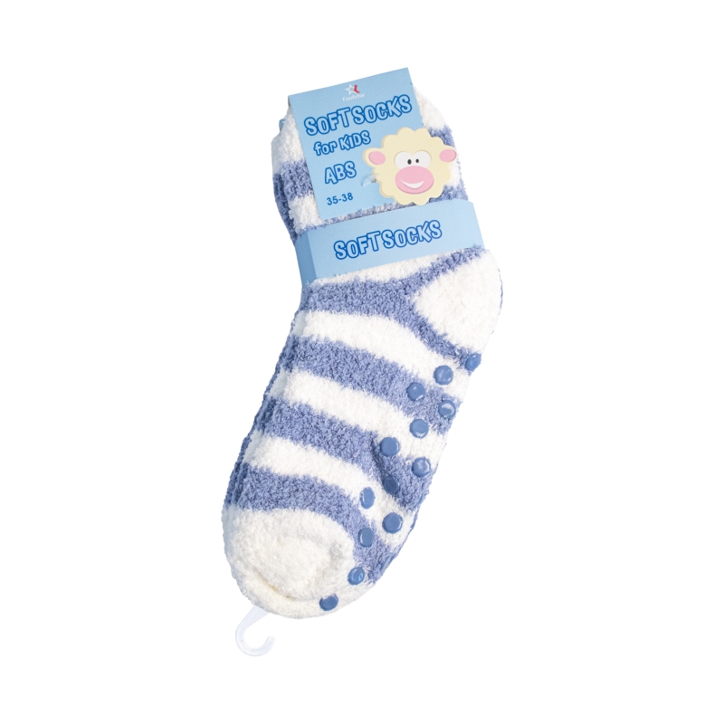 Kinder-Kuschelsocken-2er-Pack-Pluesch-ABS-gestreift